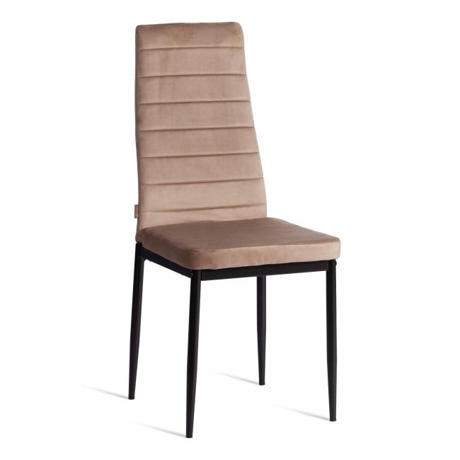 Стул Easy (mod. JSC02-1) / 1 шт. в упаковке металл, флок, 41 х 52 х 96 см, Beige (бежевый) HLR8 / черный бежевый