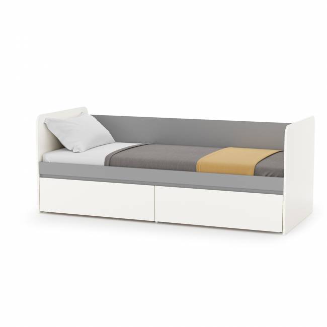 Мебель для детской Торонто № 22 цвет белый шагрень/стальной серый