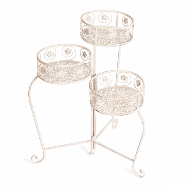 Цветочница Secret de Maison TRIO ( mod. PL08-9998 ) металл, 31х23х60см, antique white (Комплект из 2 шт.) antique white металл