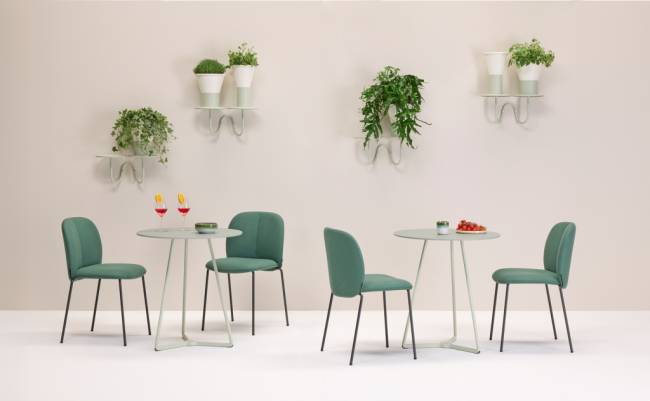 Ваза для цветов Mimosa лен, зеленый шалфей Ø245х250 мм Ваза для цветов Mimosa лен, зеленый шалфей Ø245х250 мм