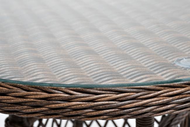 "Эспрессо" плетеный круглый стол, диаметр 80 см, цвет коричневый "Эспрессо" плетеный круглый стол, диаметр 80 см, цвет коричневый