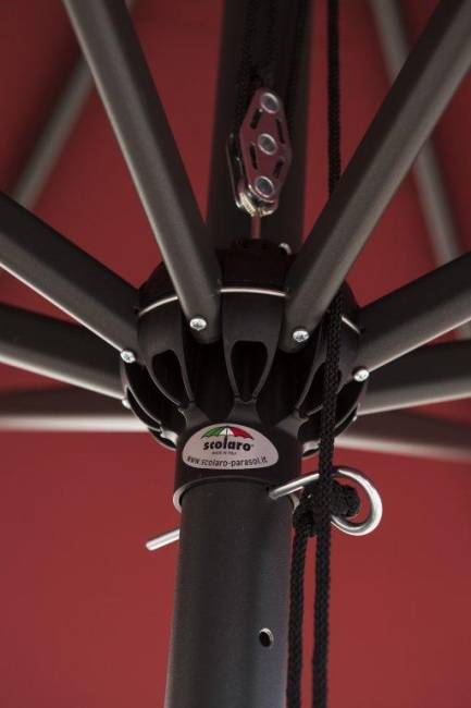 Зонт профессиональный 3х3 м Napoli Standard антрацит, бордовый 3000х3000 мм