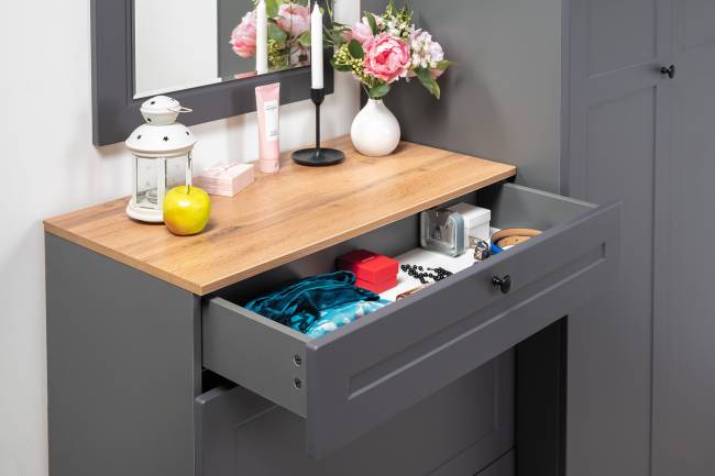 Стенка в прихожую Остин № 58 цвет серый графит/дуб крафт золотой Стенка в прихожую Остин № 58 цвет серый графит/дуб крафт золотой