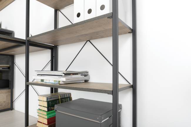 Два открытых стеллажа Трувор цвет дуб гранж песочный/интра Два открытых стеллажа Трувор цвет дуб гранж песочный/интра