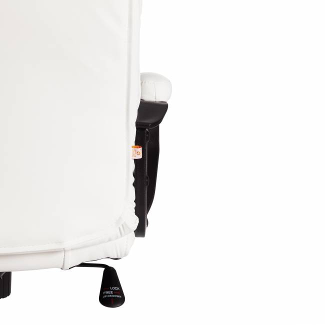 Кресло BERGAMO хром (22) кож/зам, белый, 36-01 белый кож/зам