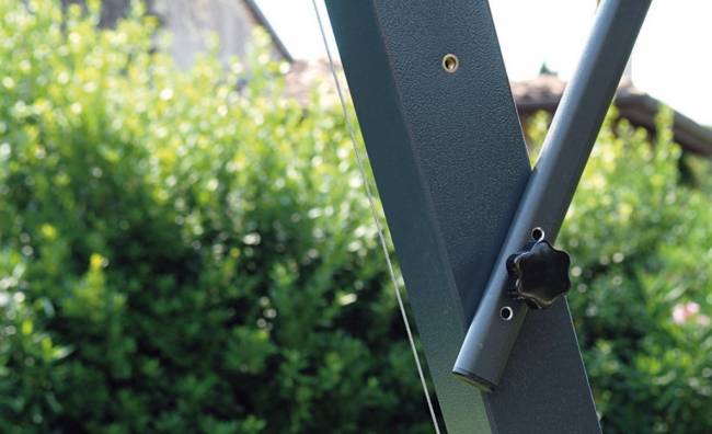 Зонт профессиональный 3х3 м Napoli Braccio антрацит, терракотовый 3000х3000 мм