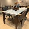 Стол ESMIR 160 MATTE ARABESCATO SOLID CERAMIC/ орех, ®DISAUR