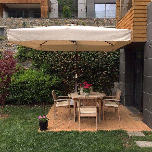 Зонт профессиональный 3х4 м Banana бежевый 3000х4000 мм Зонт профессиональный 3х4 м Banana бежевый 3000х4000 мм