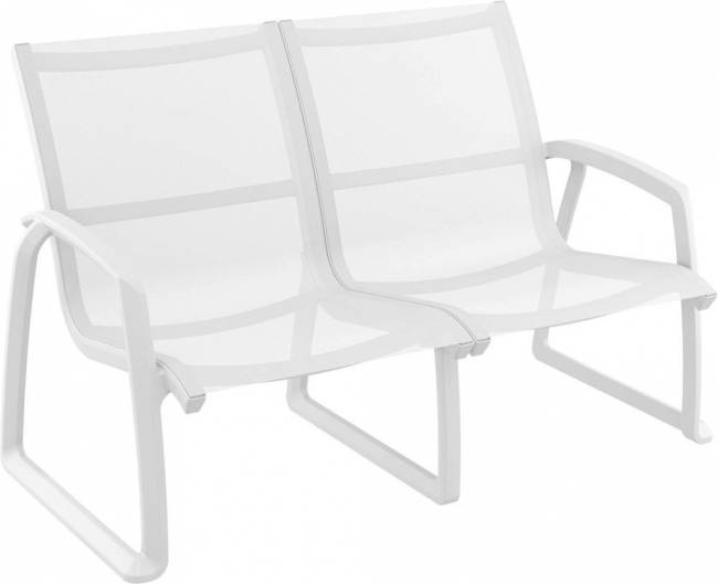Диван пластиковый двухместный Pacific Lounge белый 1340х800х850 мм