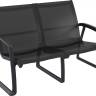 Диван пластиковый двухместный Pacific Lounge черный 1340х800х850 мм