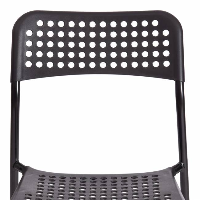 Стул ADDE (mod. C-049) металл/пластик, 39 х 49 х 78 см, Black (черный) (Комплект из 8 шт.) черный металл/пластик