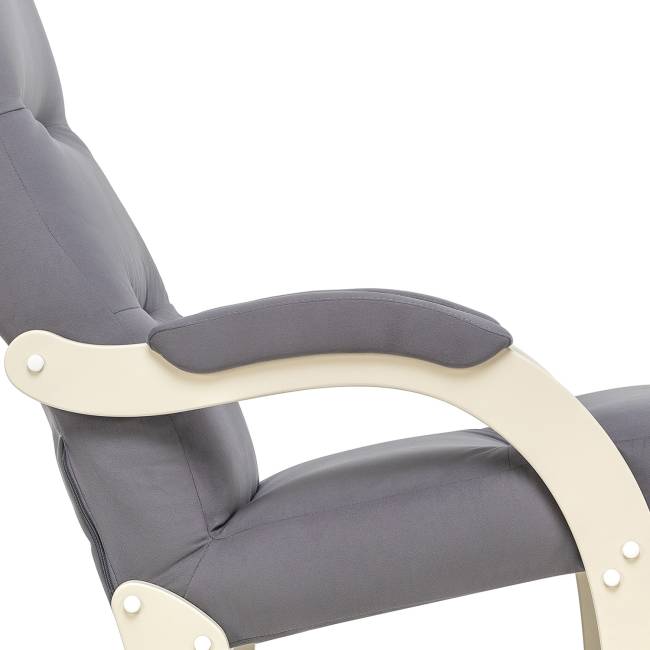 Кресло-качалка Leset Дэми Слоновая кость V32 серый