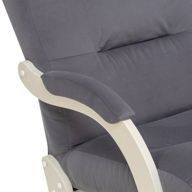 Кресло-качалка Leset Дэми Слоновая кость V32 серый