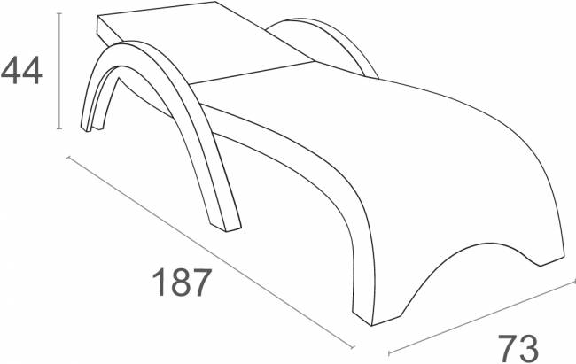 Шезлонг пластиковый с матрасом GS 1009 (Fiji) белый, слоновая кость 1870x730x340 мм